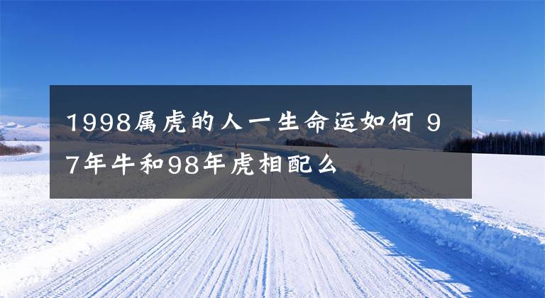 1998属虎的人一生命运如何 97年牛和98年虎相配么