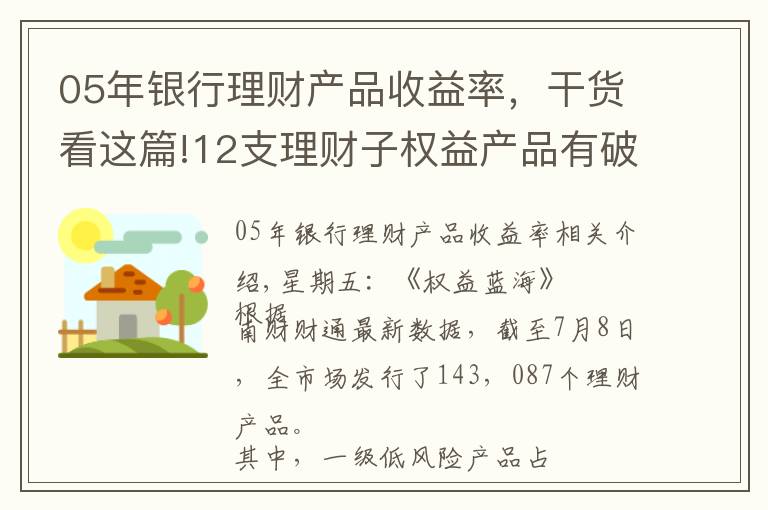 05年银行理财产品收益率，干货看这篇!12支理财子权益产品有破净也有超高收益，中邮理财“固收+权益”FOF产品定二级风险合理吗？丨机警理财日报（7月9日）