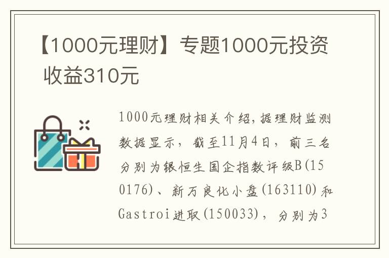 【1000元理财】专题1000元投资  收益310元