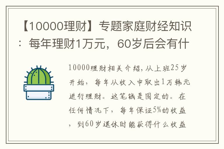 【10000理财】专题家庭财经知识：每年理财1万元，60岁后会有什么样的收益