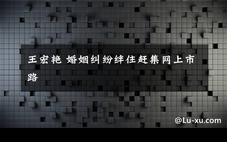 王宏艳 婚姻纠纷绊住赶集网上市路