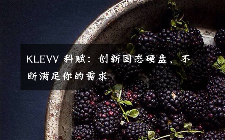 KLEVV 科赋：创新固态硬盘，不断满足你的需求