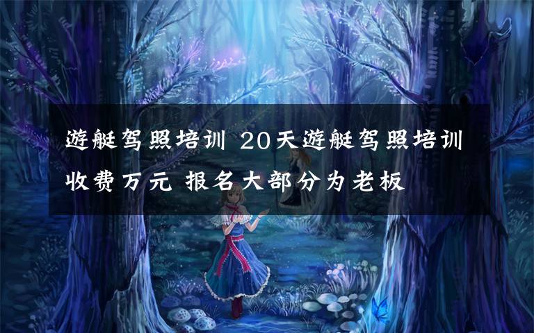 游艇驾照培训 20天游艇驾照培训收费万元 报名大部分为老板