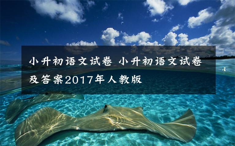 小升初语文试卷 小升初语文试卷及答案2017年人教版