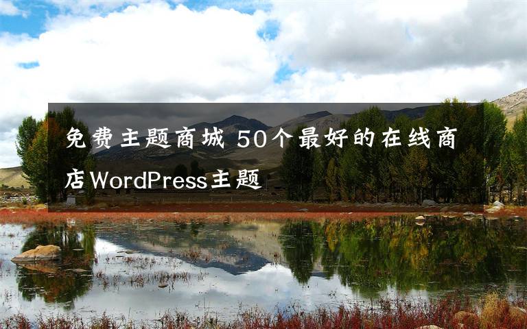 免费主题商城 50个最好的在线商店WordPress主题