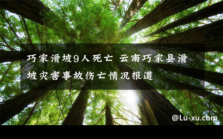 巧家滑坡9人死亡 云南巧家县滑坡灾害事故伤亡情况报道