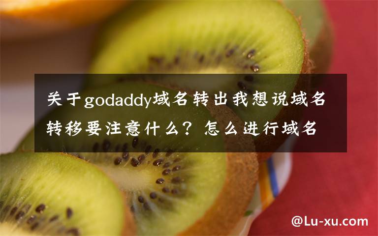 关于godaddy域名转出我想说域名转移要注意什么？怎么进行域名转移？