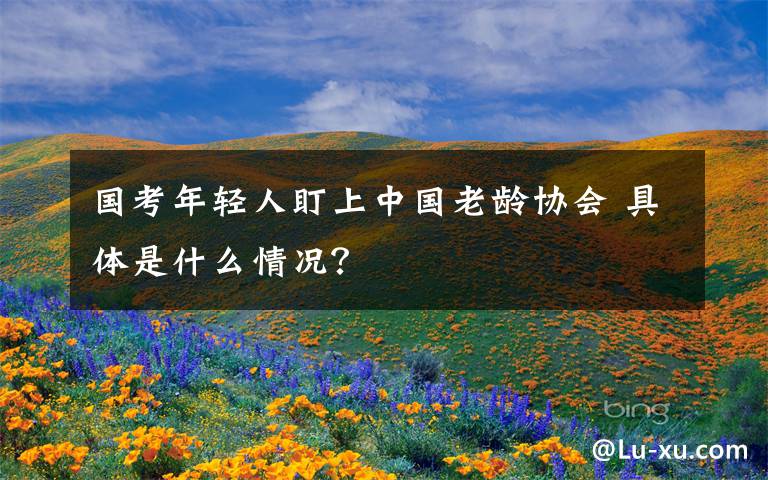 国考年轻人盯上中国老龄协会 具体是什么情况？
