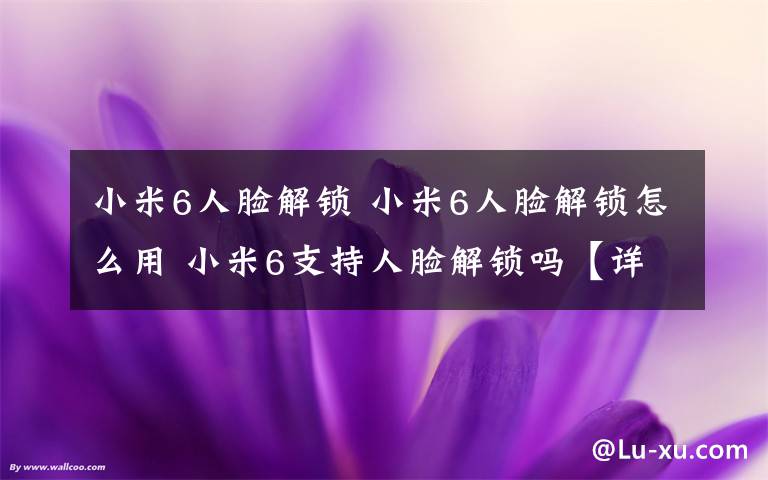 小米6人脸解锁 小米6人脸解锁怎么用 小米6支持人脸解锁吗【详解】