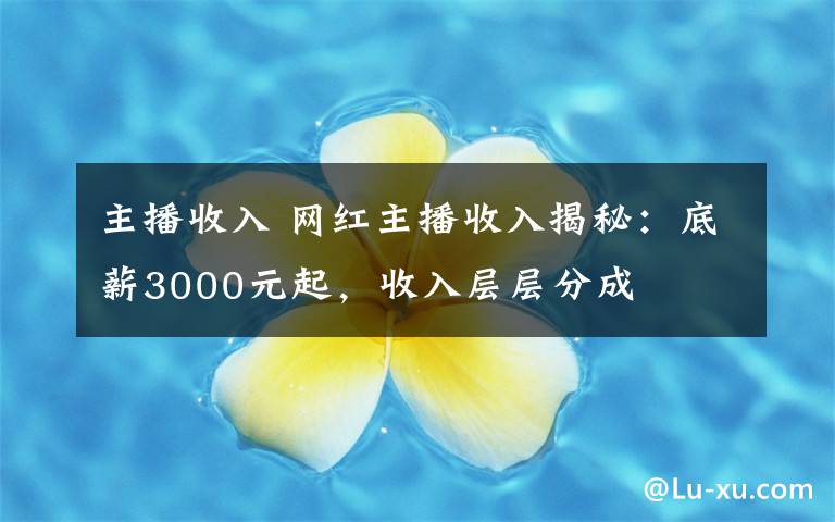 主播收入 网红主播收入揭秘：底薪3000元起，收入层层分成