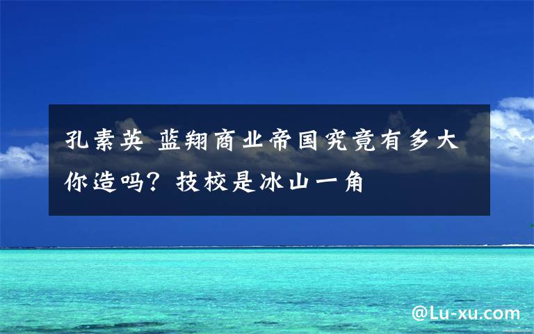 孔素英 蓝翔商业帝国究竟有多大你造吗？技校是冰山一角