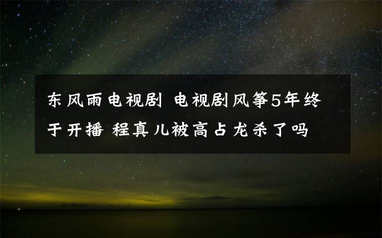 东风雨电视剧 电视剧风筝5年终于开播 程真儿被高占龙杀了吗