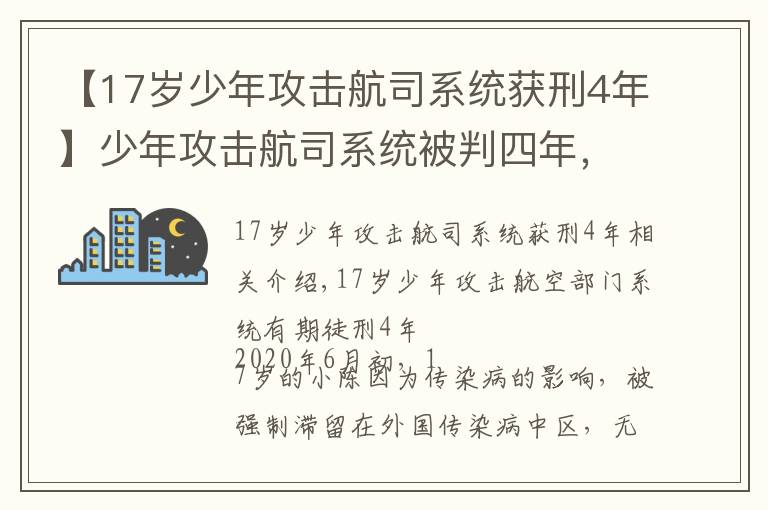 【17岁少年攻击航司系统获刑4年】少年攻击航司系统被判四年，青少年最常见的5种犯罪，家长需重视