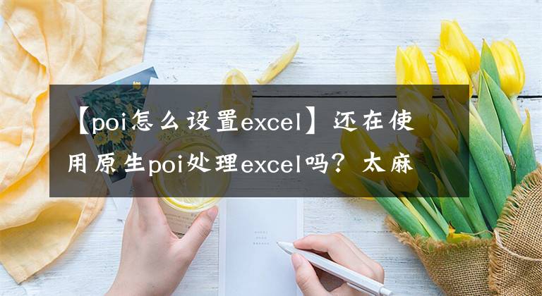 【poi怎么设置excel】还在使用原生poi处理excel吗？太麻烦了，看看这个。