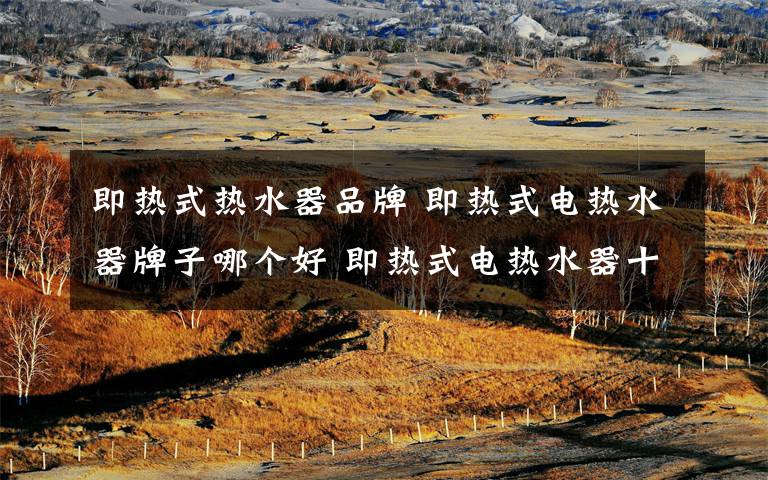即热式热水器品牌 即热式电热水器牌子哪个好 即热式电热水器十大品牌文章配图