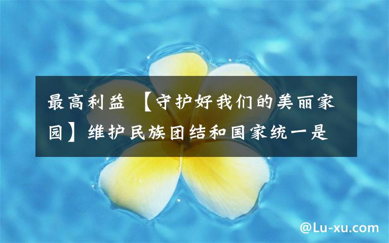 最高利益 【守护好我们的美丽家园】维护民族团结和国家统一是各民族最高利益文章配图