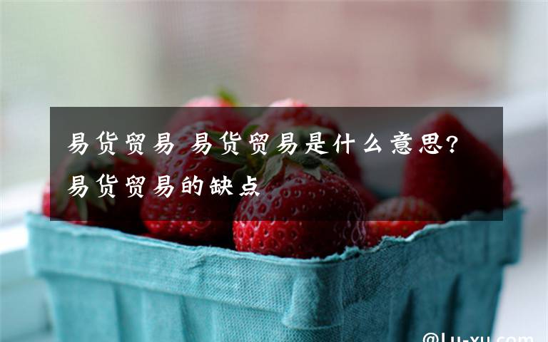 易货贸易 易货贸易是什么意思?易货贸易的缺点文章配图