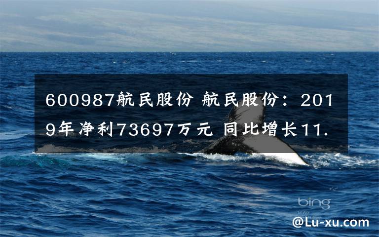 600987航民股份 航民股份：2019年净利73697万元 同比增长11.34％