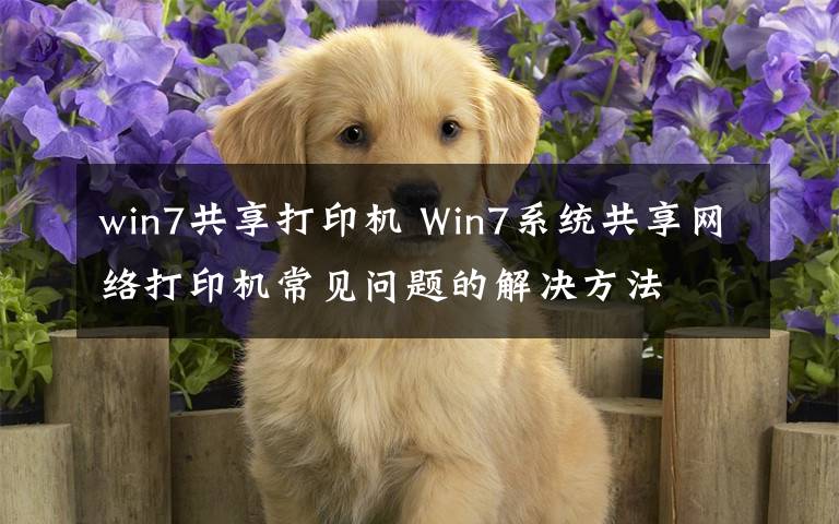 win7共享打印机 Win7系统共享网络打印机常见问题的解决方法文章配图