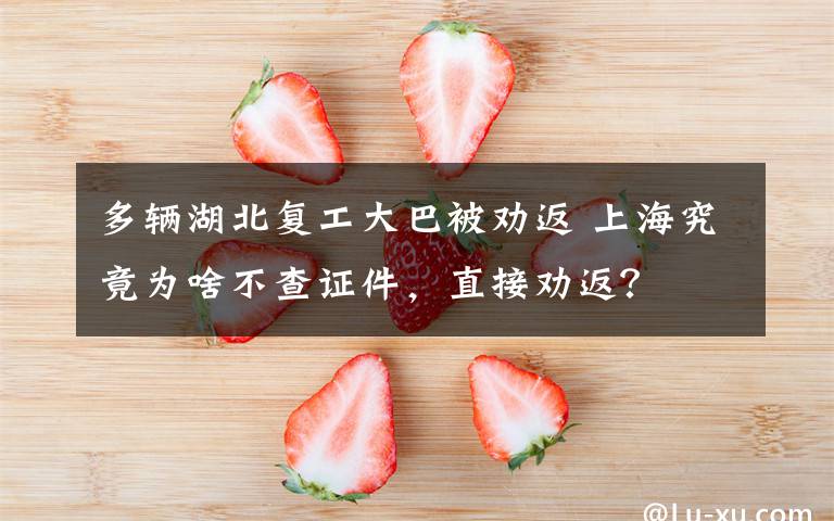 多辆湖北复工大巴被劝返 上海究竟为啥不查证件，直接劝返？