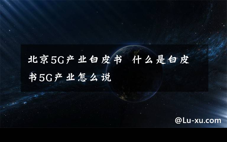 北京5G产业白皮书  什么是白皮书5G产业怎么说