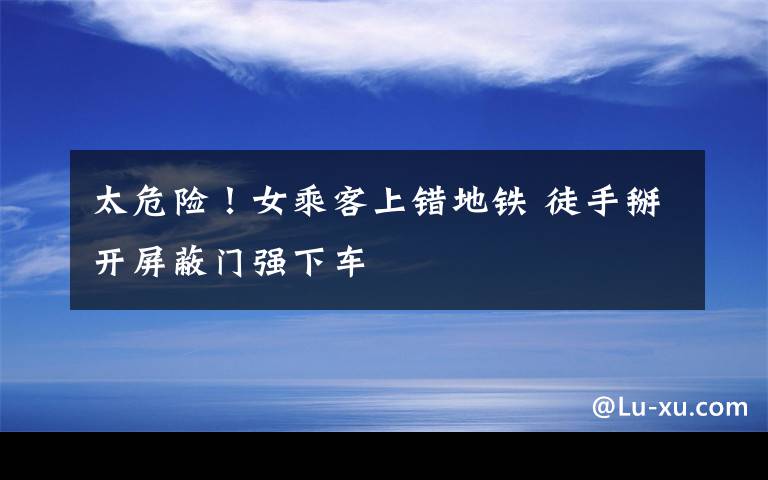 太危险！女乘客上错地铁 徒手掰开屏蔽门强下车文章配图