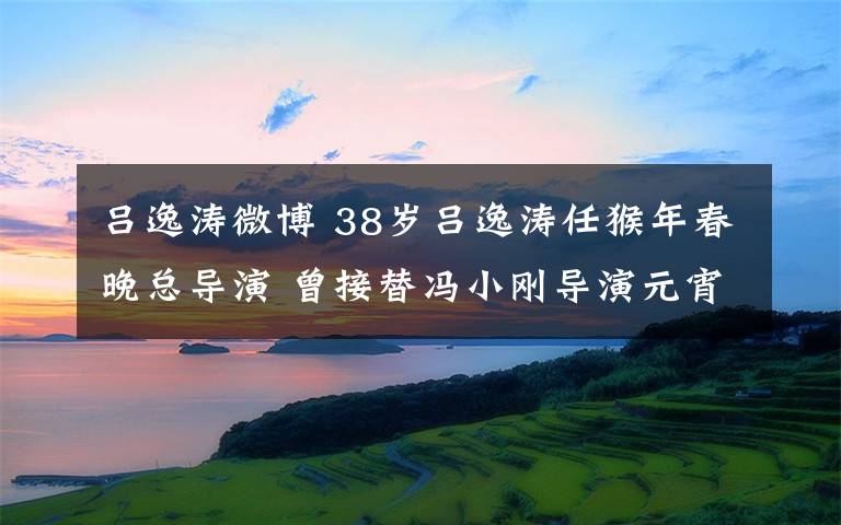 吕逸涛微博 38岁吕逸涛任猴年春晚总导演 曾接替冯小刚导演元宵晚会