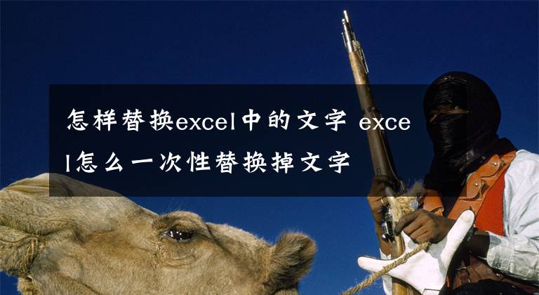 怎样替换excel中的文字 excel怎么一次性替换掉文字