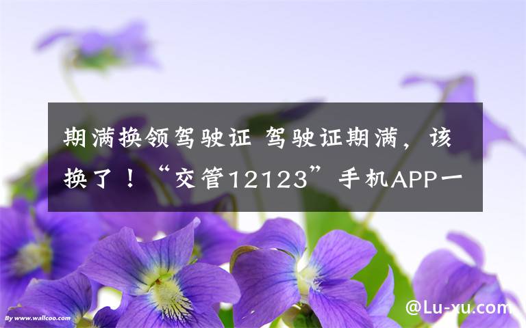 期满换领驾驶证 驾驶证期满，该换了！“交管12123”手机APP一键搞定！