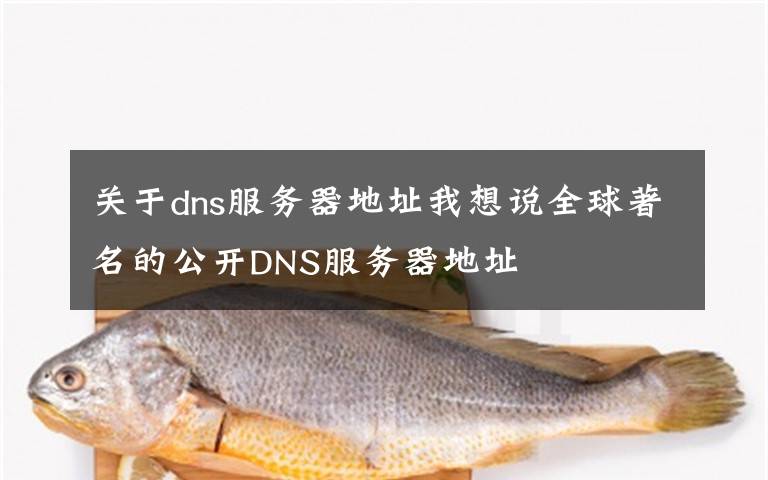 关于dns服务器地址我想说全球著名的公开DNS服务器地址