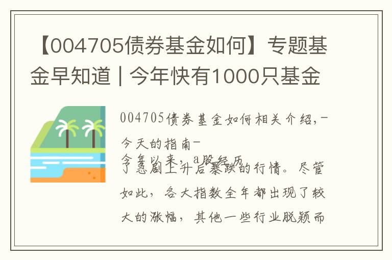 【004705债券基金如何】专题基金早知道 | 今年快有1000只基金成立！会给A股带来多少资金？