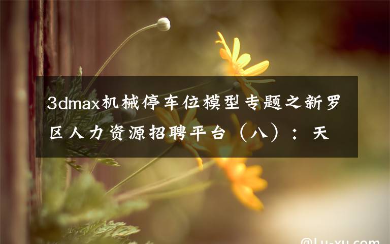 3dmax机械停车位模型专题之新罗区人力资源招聘平台（八）：天泉药业、蒂客贸易、威宏贸易