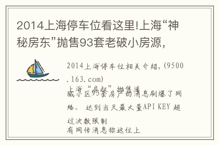 2014上海停车位看这里!上海“神秘房东”抛售93套老破小房源，套现4.5亿？市民冒雨疯抢