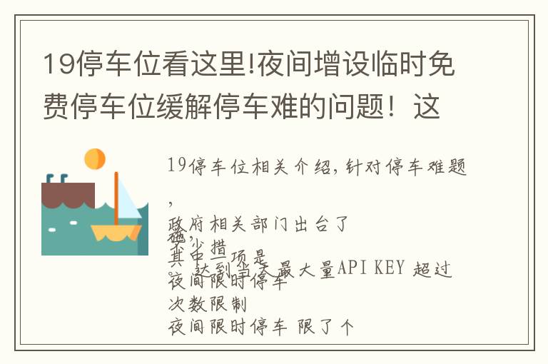 19停车位看这里!夜间增设临时免费停车位缓解停车难的问题！这个提案已经过去了4年，现在的情况有改善吗？