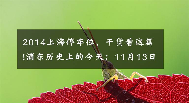 2014上海停车位，干货看这篇!浦东历史上的今天：11月13日