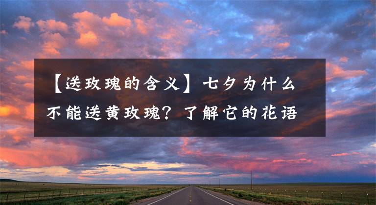 【送玫瑰的含义】七夕为什么不能送黄玫瑰？了解它的花语后，就明白为何不能送恋人