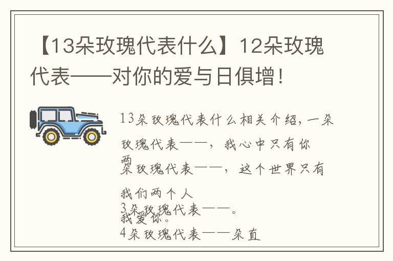 【13朵玫瑰代表什么】12朵玫瑰代表——对你的爱与日俱增！