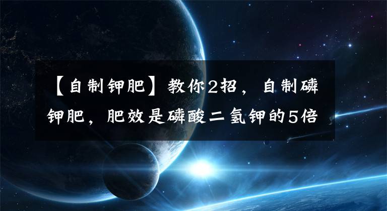 【自制钾肥】教你2招，自制磷钾肥，肥效是磷酸二氢钾的5倍，一起来学！