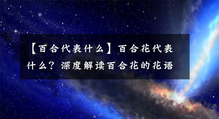 【百合代表什么】百合花代表什么？深度解读百合花的花语