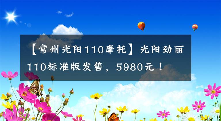 【常州光阳110摩托】光阳劲丽110标准版发售，5980元！