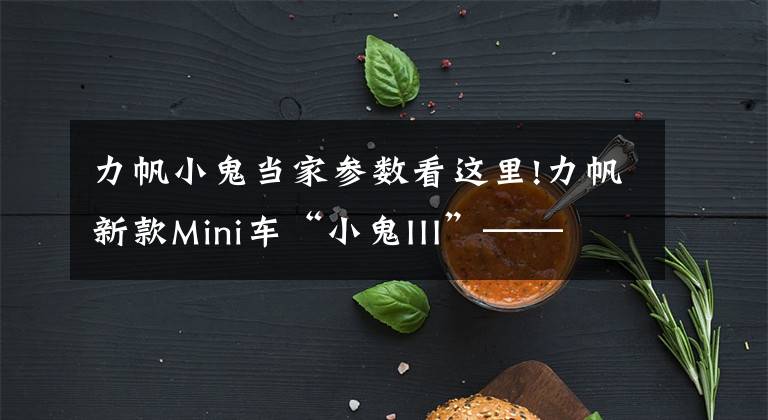 力帆小鬼当家参数看这里!力帆新款Mini车“小鬼III”—— 鬼灵精怪，人见人爱