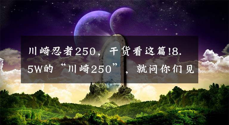 川崎忍者250，干货看这篇!8.5W的“川崎250”，就问你们见过吗