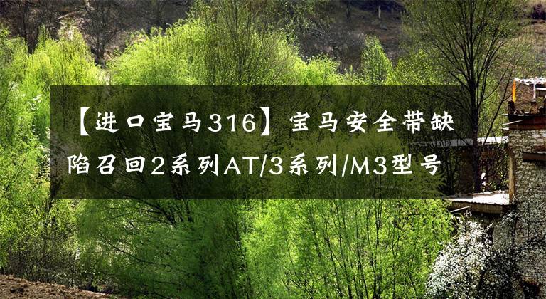 【进口宝马316】宝马安全带缺陷召回2系列AT/3系列/M3型号