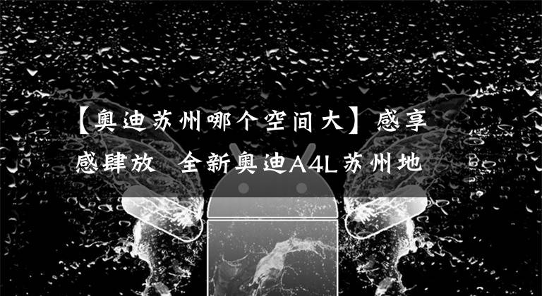 【奥迪苏州哪个空间大】感享 感肆放 全新奥迪A4L苏州地区动感上市