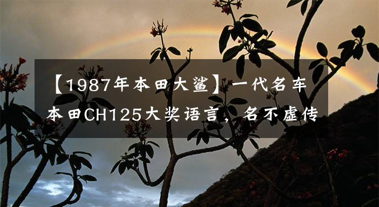 【1987年本田大鲨】一代名车本田CH125大奖语言，名不虚传