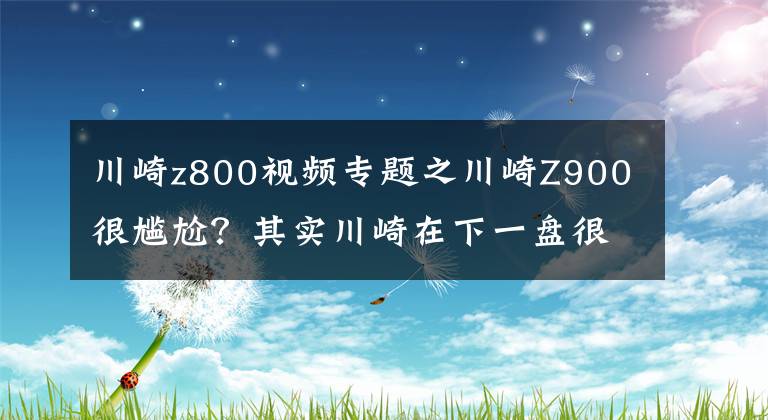 川崎z800视频专题之川崎Z900很尴尬？其实川崎在下一盘很大的棋！