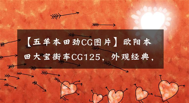 【五羊本田劲CG图片】欧阳本田大宝街车CG125，外观经典，100公里油耗1.8L，售价6980元。