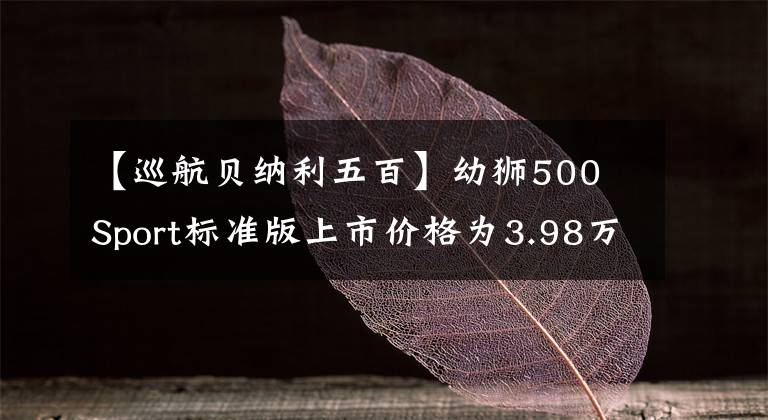 【巡航贝纳利五百】幼狮500 Sport标准版上市价格为3.98万韩元，纪念版限量销售