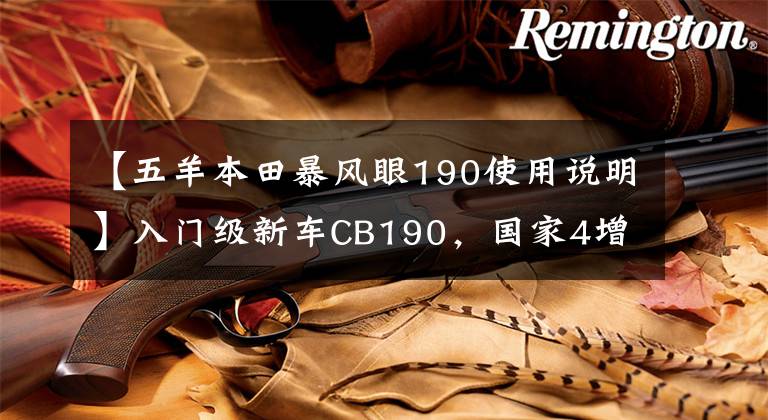 【五羊本田暴风眼190使用说明】入门级新车CB190，国家4增长ABS，售价16580