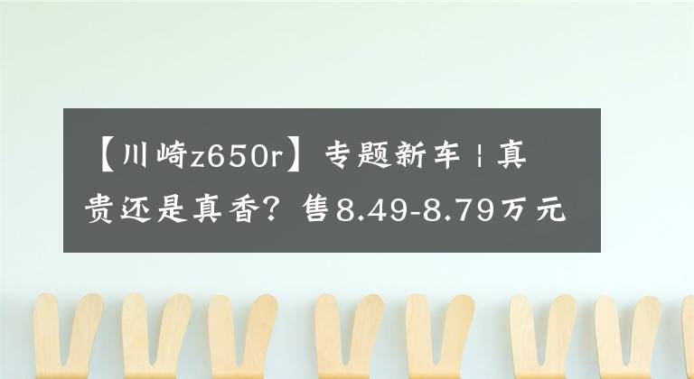 【川崎z650r】专题新车 | 真贵还是真香？售8.49-8.79万元，川崎Z650 RS正式上市